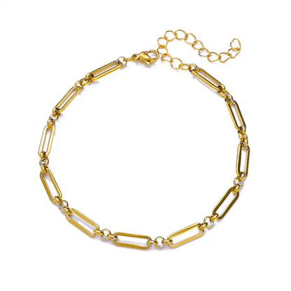 Zircon Cross Anklets For Women Gold Color Stainless Steel Cross Anklet Double Chain Summer Beach Party Jewelry Gift Accessories