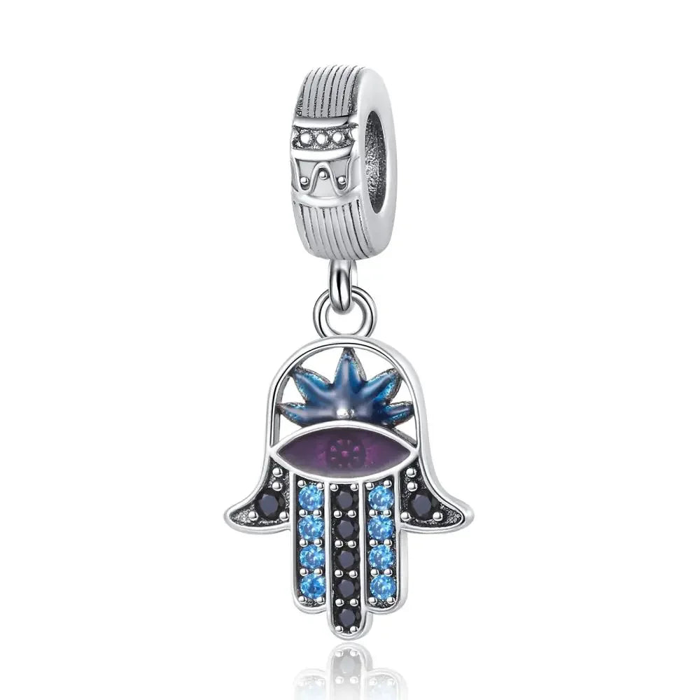 Hot Sale 925 Silver Color Evil Eye Charm Demon Eye Bead For Original  Bracelet&Bangle DIY Making Fashion Jewelry Gift