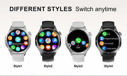 2025 New Men GPS Smart Watch 360 * 360 AMOLED Screen Bluetooth Call NFC Heart Rate Monitoring IP68 Waterproof SmartWatch for Men