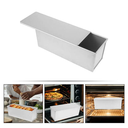 750g Loaf Tin With Lid Non-stick Bread Toast Mold Bread Pan Loaf With Lid Bakeware Cover Nonstick Baking Mold Pans Lids Trays