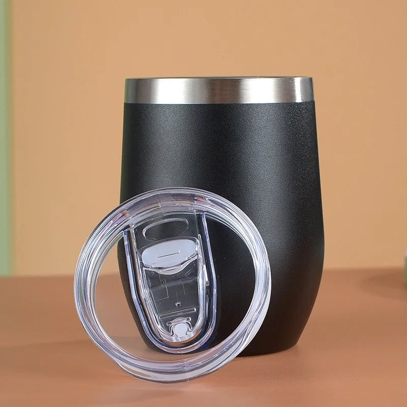 12oz Eggshell Cup Stainless Steel Thermos Bottle Portable Coffee Cups Water Bottle Travel Household Office School Drinking Tools