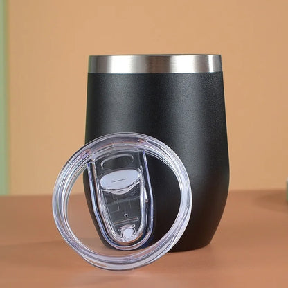 12oz Eggshell Cup Stainless Steel Thermos Bottle Portable Coffee Cups Water Bottle Travel Household Office School Drinking Tools