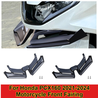 Motorcycle Front Fairing Aerodynamic Wing Cover Windshield Extension Lower Chin Fairing Accessory For Honda PCX160 2021-2024