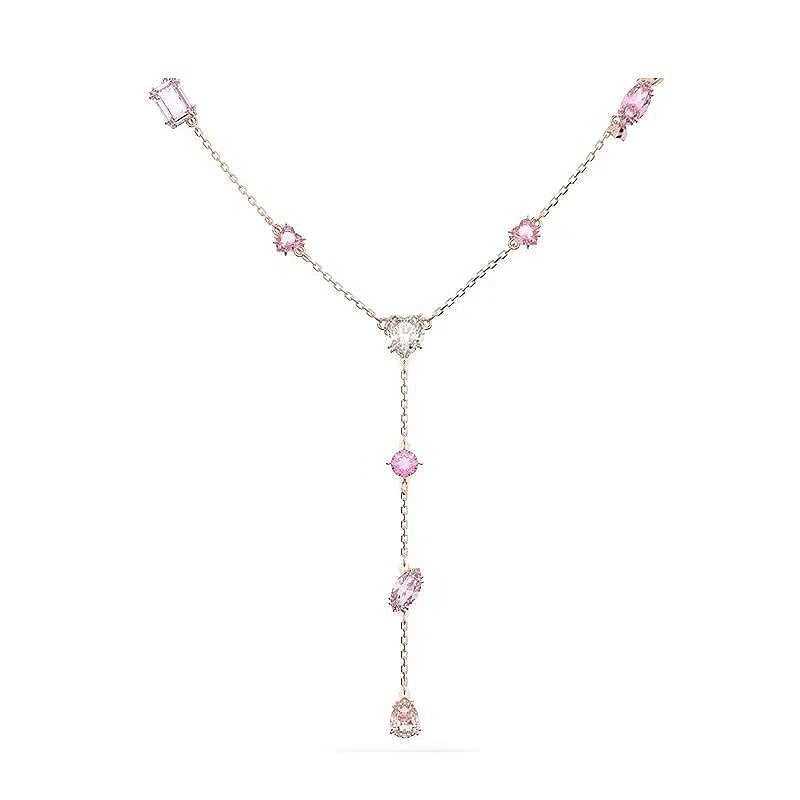 YEEVAA Candy Colorful Imitation Crystal Dopamine Unique Design Choker Necklace Bracelet Earrings, Jewelry for Women Bridal Gift