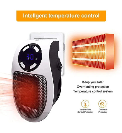 Electric Heater Home Appliance Heating Furnace Portable Heater Plug-in Room Heater Mini Radiator Remote Heating 500W