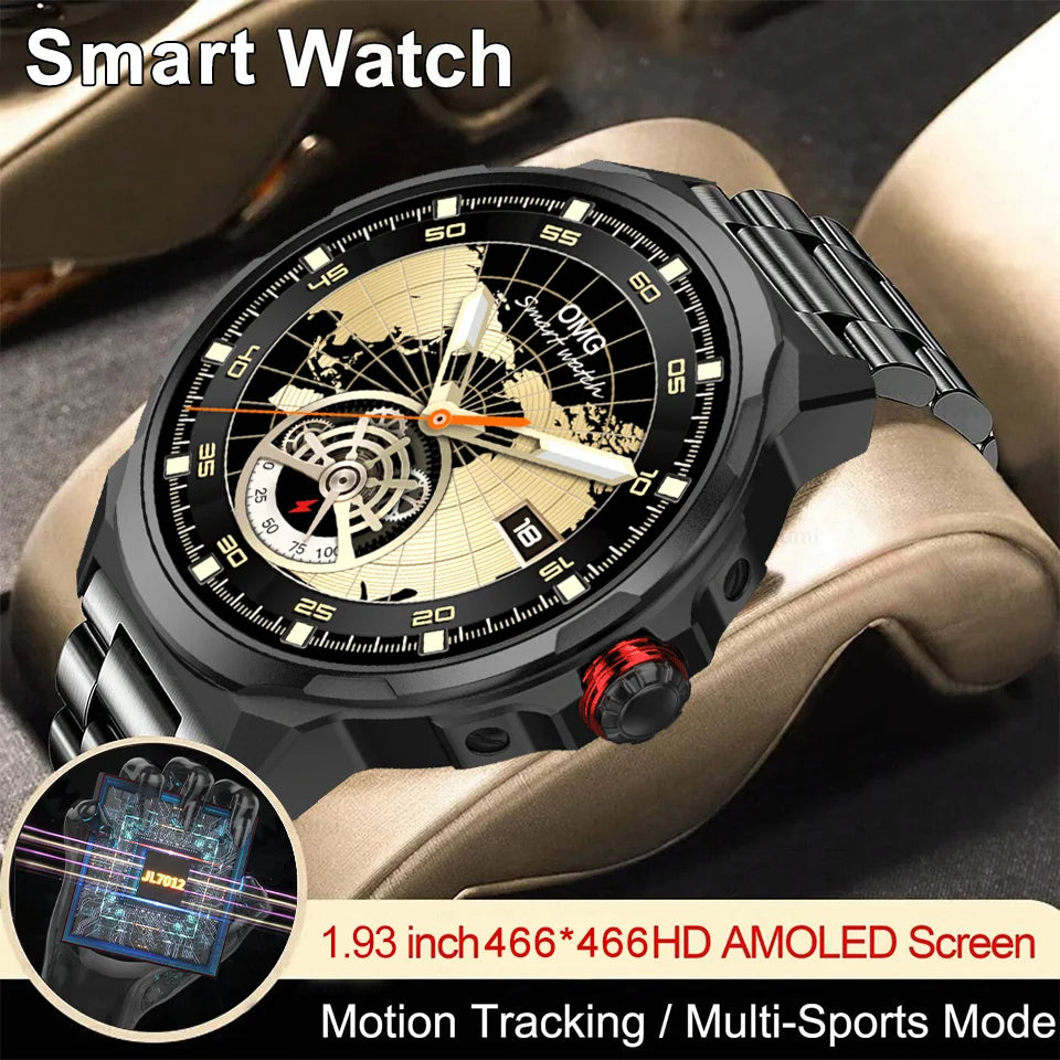 [New 2026] SK50 NFC 1.93 inch Smart Watch Ultra HD AMOLED Display Voice Calling 100+ Sports Modes 24H Health Monitor Smartwatch
