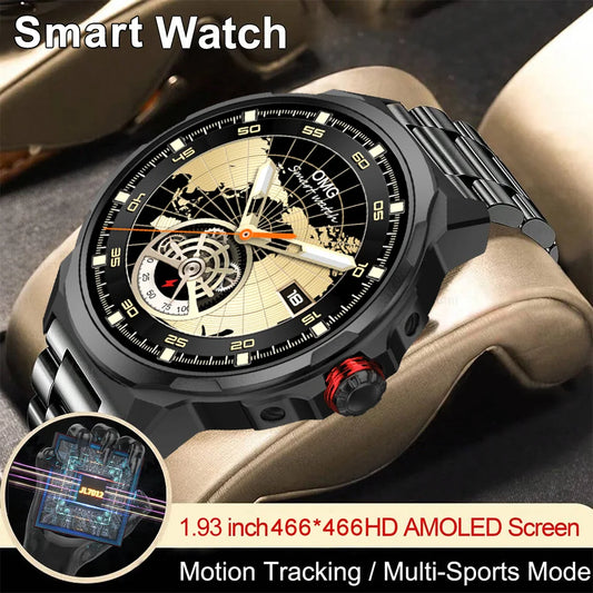 [New 2026] SK50 NFC 1.93 inch Smart Watch Ultra HD AMOLED Display Voice Calling 100+ Sports Modes 24H Health Monitor Smartwatch