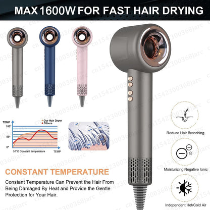 Professional Super Hair Dryer Negative Ion Quick Dry Leafless Hair dryers Salon Home Appliances Constant Temperature Hair Care