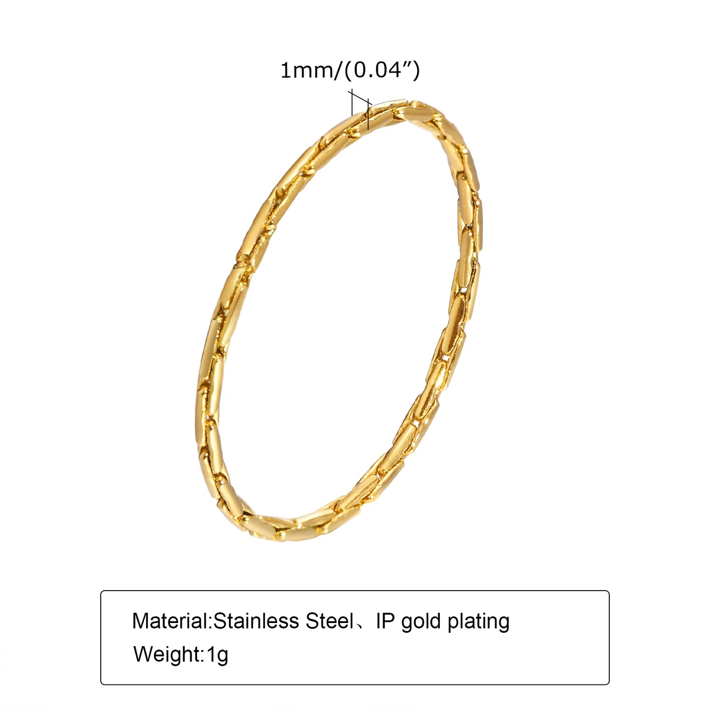 Set of 2 Stacking Ring for WomenStainless Steel 2mm Thin Gold Color Dome Shap Minimalist Jewelry
