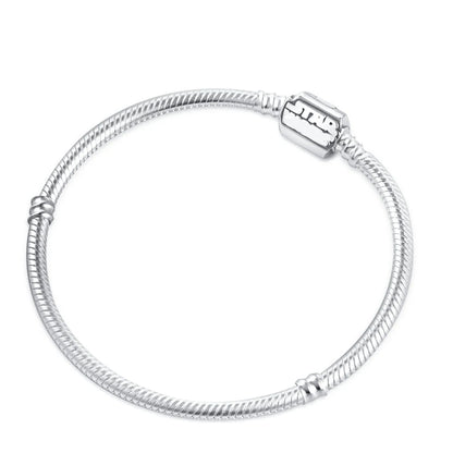 2025 New Disney Mickey Mouse Spider Man Heart Clip Original 925 Silver Plated Bracelet Love Buckle Bead Decoration DIY Women's