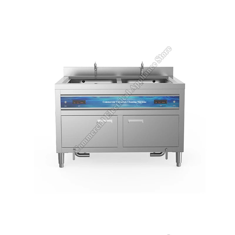 Dishwasher Commercial Ultrasonic Dual-slot Multifunctional Vegetable Seafood Cleaning Machine Restaurant Kitchen Wine