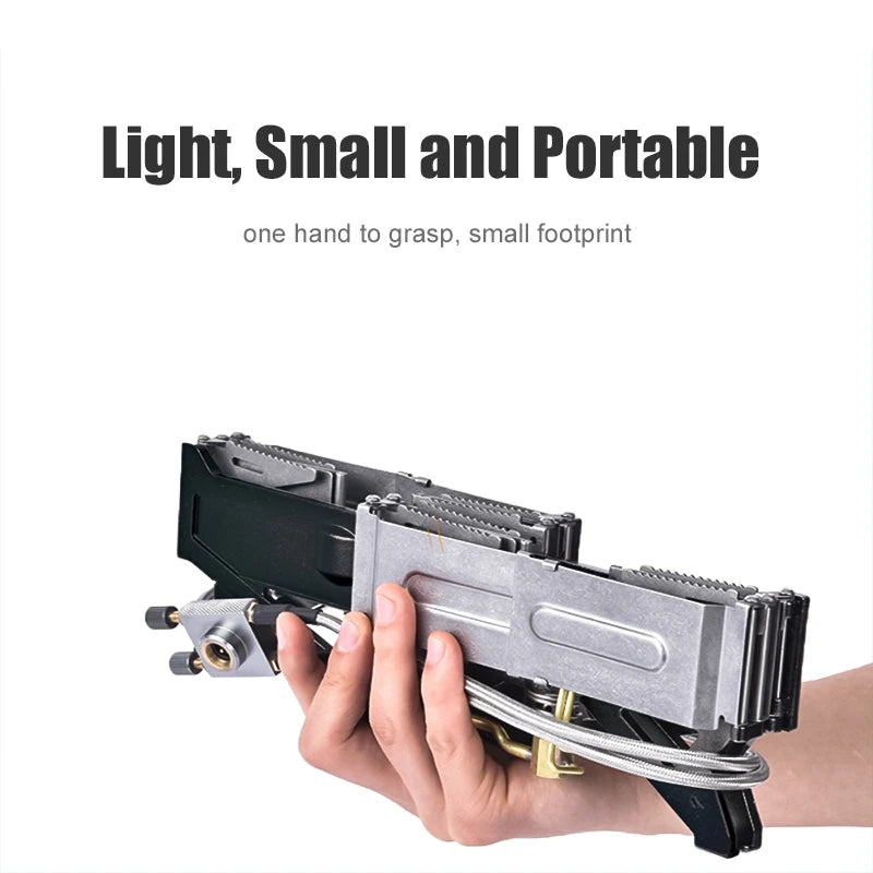 BRS-32 Portable Camping Stove Expandable Double Cooktop Outdoor Folding Gas Burner High Power Ground Stove Camping Furnace