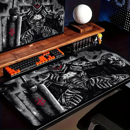 Berserk Guts Anime Mouse Pad Large Computer Office Game Table Mats XXL Rubber Anti-slip Gaming Keyboard Mousepads Long Desk Pads