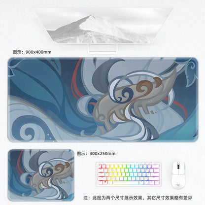 Genshin Impact Postcard Mouse Pad Large Custom Computer Keyboard Game Pads Home Office Desktop Mat