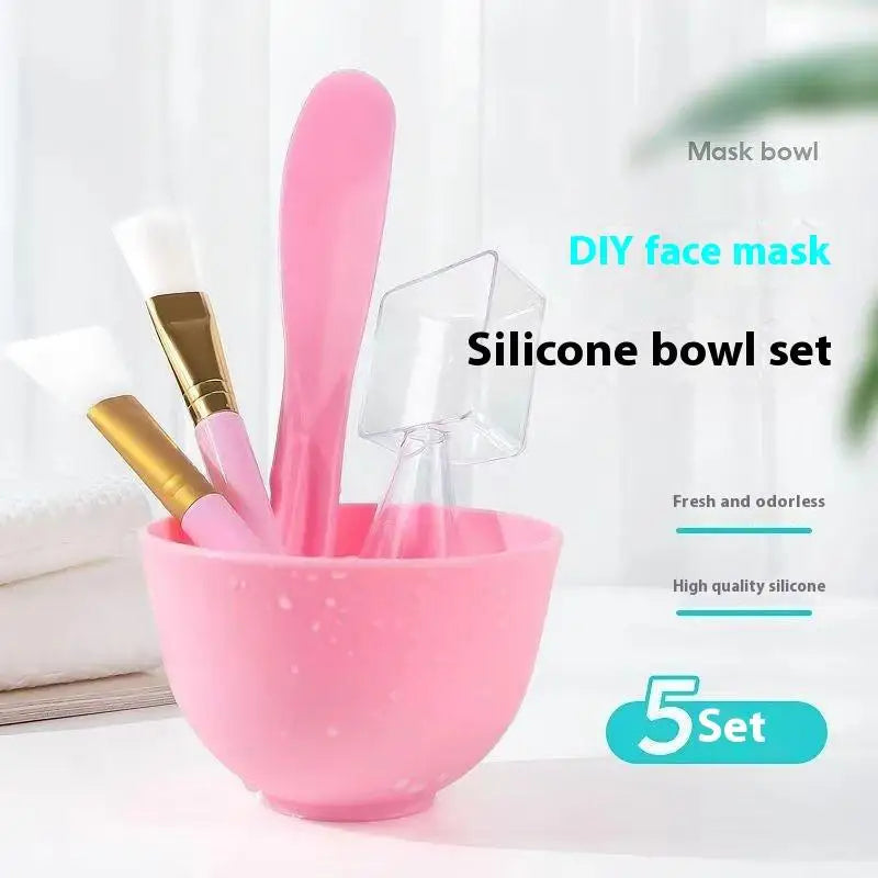 Face Skin Care Tool Set Silicone Facial Mask Brushes Beauty Salon Bowl Spoon Mask Mud Film Brush Skin Care DIY Beauty Tools