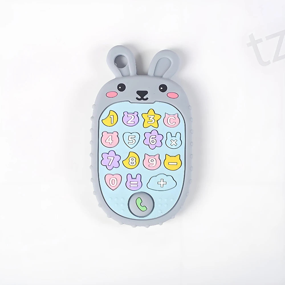 2025 New Baby Teether mobile phone Shape Silicone Teether Teething Toy Kids Sensory Educational Toy baby gift set