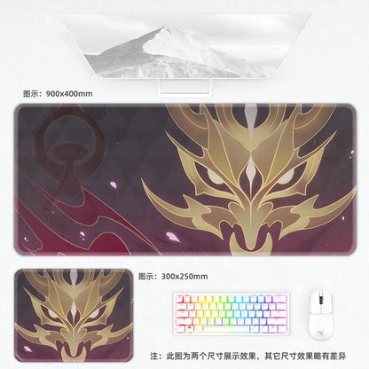 Genshin Impact Postcard Mouse Pad Large Custom Computer Keyboard Game Pads Home Office Desktop Mat