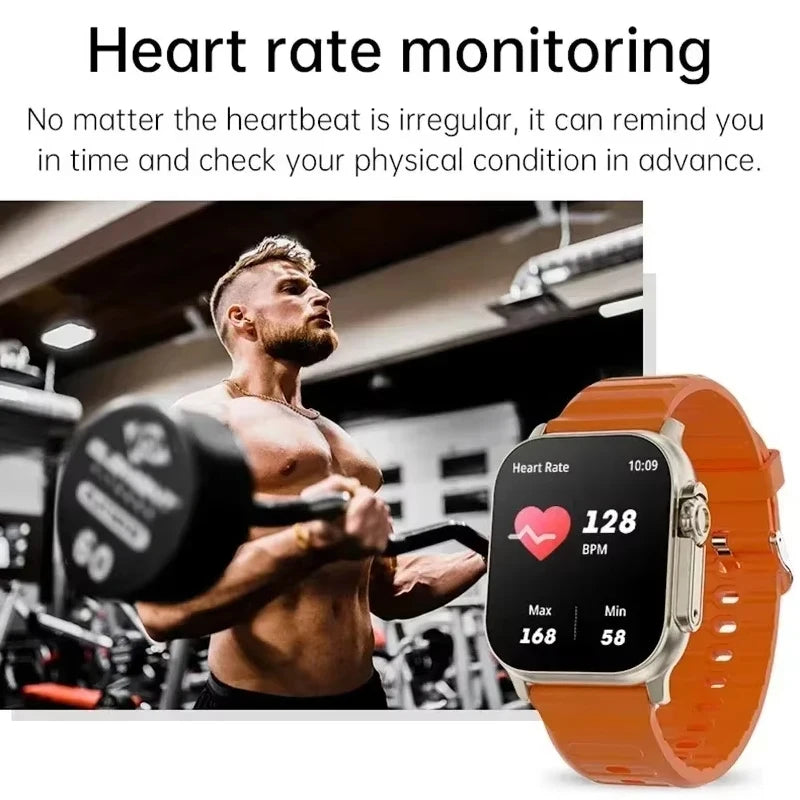 2025 New Smartwatch S100 Ultra 7 Watch Straps 2.2HD Amoled Circular Screen Monitoring Reloj inteligente with Protective Case