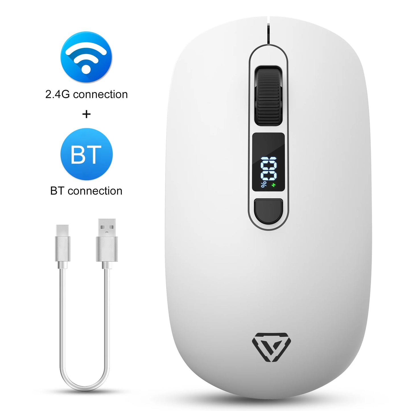 T03 Dual Mode Silent Bluetooth Mouse Computer Laptop Optical Mouse Wireless for iPad Samsung Xiaomi Lenovo Tablet Universal Mice