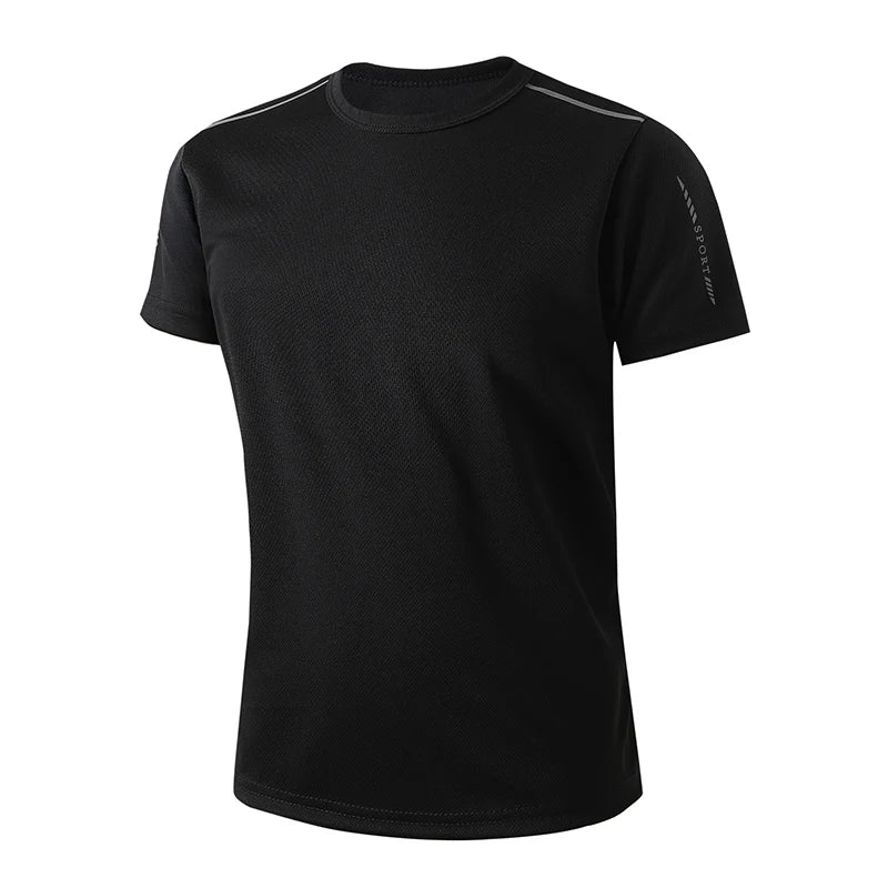 5/1 Piece Summer Boys And Teenagers Quick Drying Sports Short Sleeved T-shirt 130-175 Big Size Brother's Loose Casual Basic Top