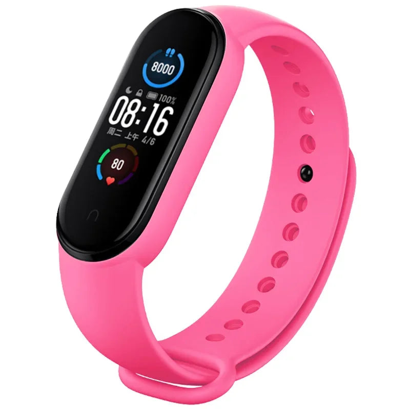 Silicone Watch Straps For Xiaomi Mi Band 7 6 5 4 3 Wristband sport Bracelet Wrist MiBand 3/4 band5 band6 Smartwatch Accessories