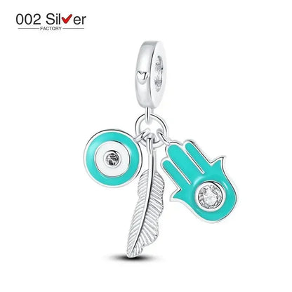 Hot Sale 925 Silver Color Evil Eye Charm Demon Eye Bead For Original  Bracelet&Bangle DIY Making Fashion Jewelry Gift