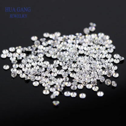 AAAAA Grade White 0.8~12.0mm Loose Zircon Stone Brilliant Round Cut Cubic Zirconia Stones For Jewelry Making DIY