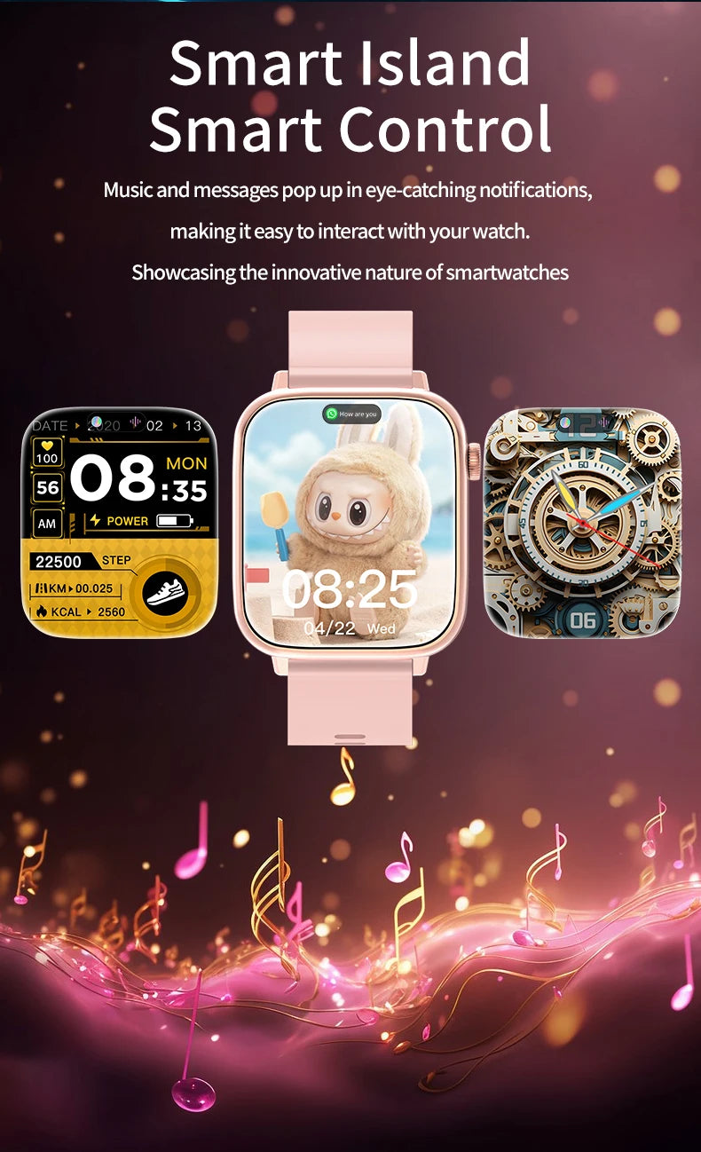 2025 New Smart Watch Women 1.85 inch Screen Customized Dial IP68 Waterproof Smart Watch Men Bluetooth Talk Fashion Bracelet