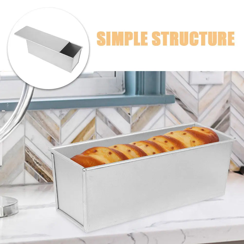 Household Toast Bread Pan Loaf Pans for Homemade Baking Tin Cute with Lid Nonstick