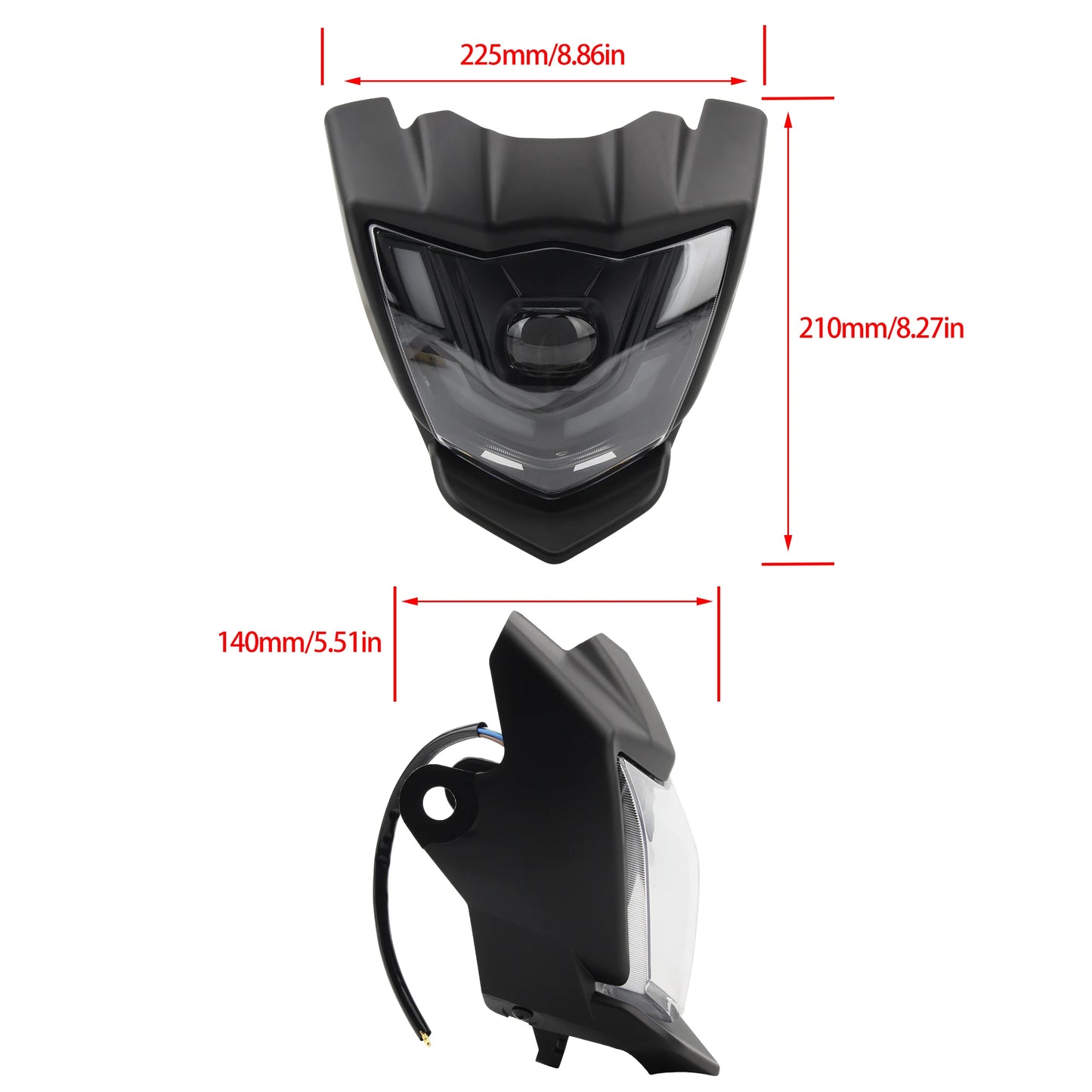 Motorcycle LED Headlight For YAMAHA XTZ 150 Dirt Bike Headlamp Fairing Enduro Dirt Bike Led Spotlights Modification Accessories