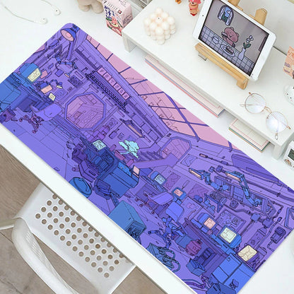 City Street Print Art Gaming MousePad Computer Laptop Gamer Table Mats Anti Slip Soft Mouse Pads for Home Office Accessories