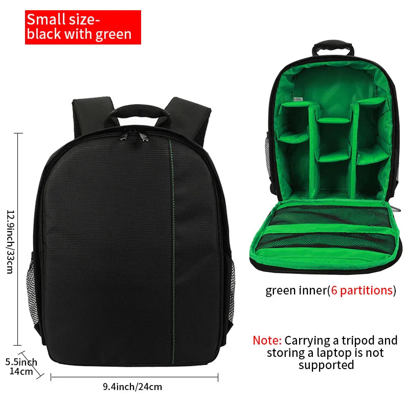 SLR digital camera backpack outdoor large capacity SLR camera bag 15.6-inch laptop backpack can accommodate SLR cameras and mult
