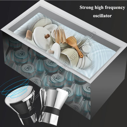 Dishwasher Commercial Ultrasonic Dual-slot Multifunctional Vegetable Seafood Cleaning Machine Restaurant Kitchen Wine