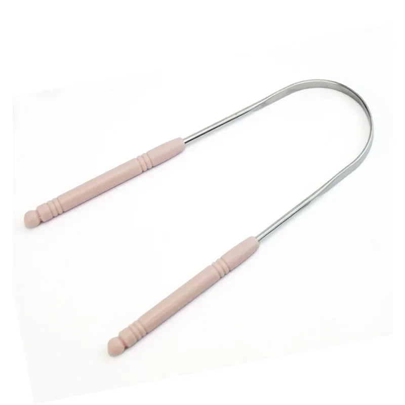 혀 스크레퍼 Hot 1PC Stainless Steel Tongue Scraper Cleaner Fresh Breath Cleaning Coated Tongue Toothbrush Oral Hygiene Care Tools