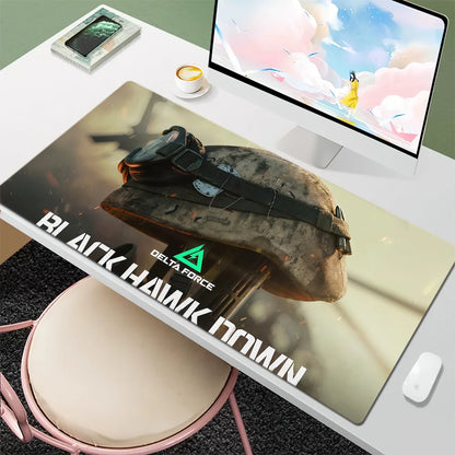 Game D-Delta Force Mouse Pad Large Desk Mat Keyboard Ergonomic Office Rubber Game PC Non-slip Anti-fray Home Custom Best Price