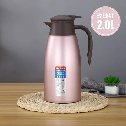 2L304 stainless steel vacuum insulated kettle thermos European coffee pot household hot water bottle household insulated kettle