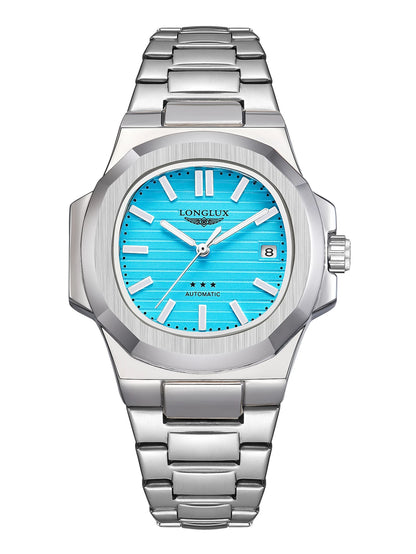 Men automatic watch business date mechanical watches waterproof stainless steel luminous luxury mens watch boyfriend gift