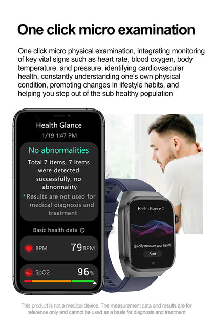 2025 New Smart Watch 2.04-inch AMOLED Screen Bluetooth Call IP68 Waterproof 650mA Sports Smartwatches Men Android Military-Grade