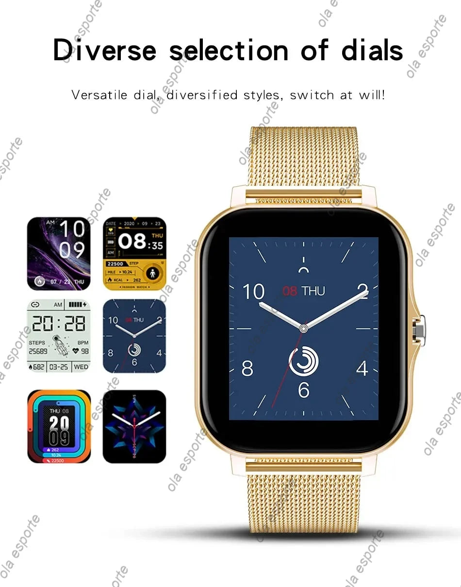 2024 Smart Watch For Men Women Gift Full Touch Screen Sports Fitness Watches Bluetooth Calls Digital Smartwatch Wristwatch