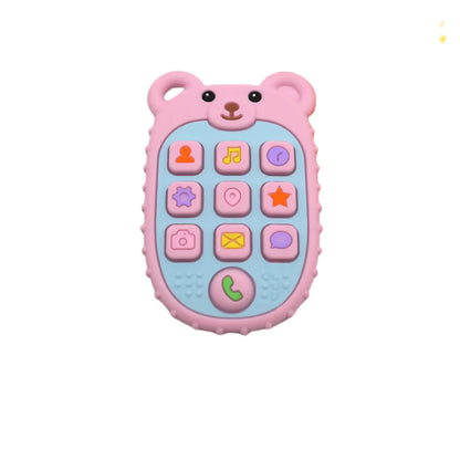 2025 New Baby Teether mobile phone Shape Silicone Teether Teething Toy Kids Sensory Educational Toy baby gift set