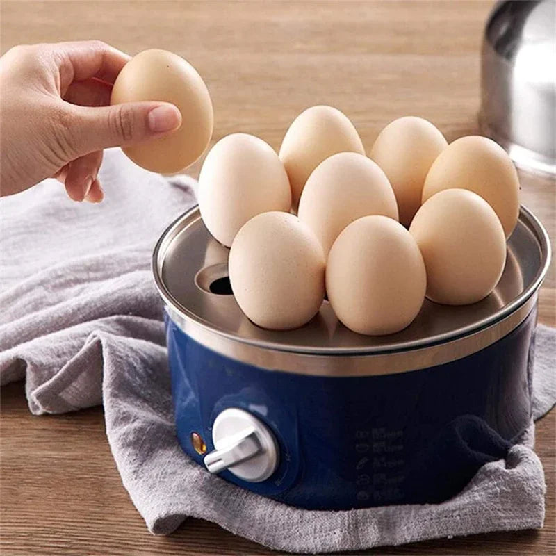 Multi-Function Stainless Steel Double-Layer Egg Cooker – Steamer, Poacher, and Breakfast Maker Egg Boiler Mini Kitchen Appliance