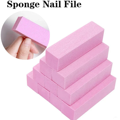 Pink Buffing Sanding Files Block Pedicure Manicure Care Sponge Nail Art Buffer Grindig Polishing No Hurt Nail Art Tools