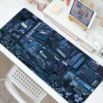 City Street Print Art Gaming MousePad Computer Laptop Gamer Table Mats Anti Slip Soft Mouse Pads for Home Office Accessories