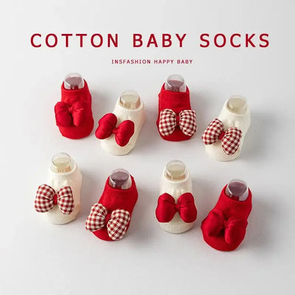 Newborns learning to walk on non slip flooring, spring and summer, 0-1 year old female baby boat socks