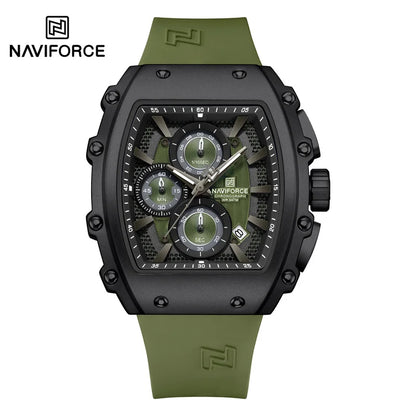 NAVIFORCE Fashionable 2025 Watches for Men Multifunctional 30M Waterproof Sports Quartz Silicone Strap Luxury Clock Reloj Hombre