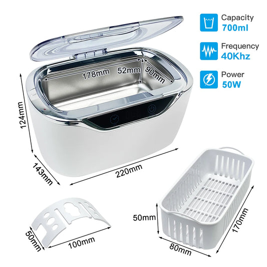 700ml Ultrasonic Cleaner Portable Washing Machine 50W Dishwasher Lave-Dishes Ultrasound Bath Sonic for 220V EU Plug