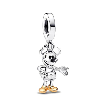 Hot Sell 925 Silver DIY Beads Jewelry Charms Bracelet Mickey Minnie Princess Christmas Stitch Robots Marvel Cute Miniso Disney