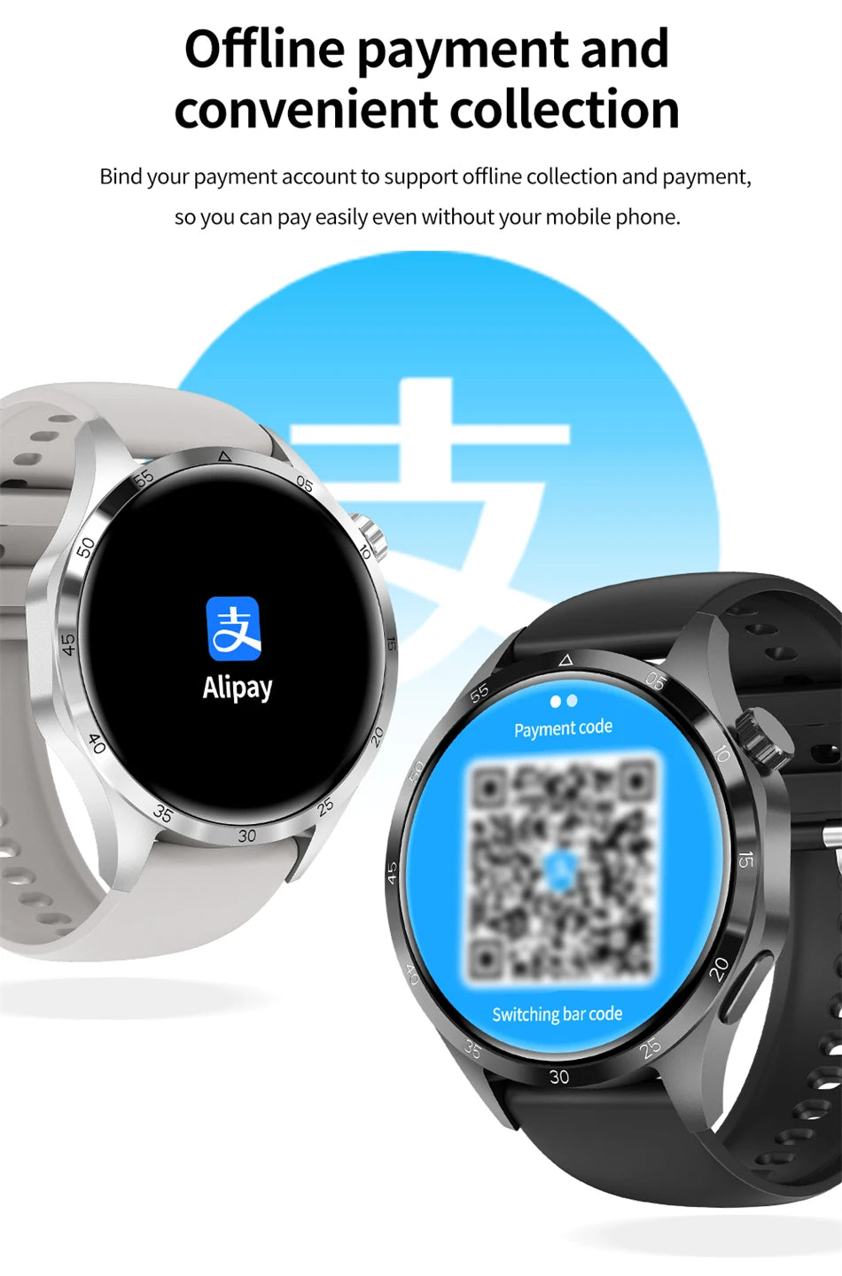 2025 New Smart Watch Men Watch 4 Pro1.53 inch AMOLED HD Screen BT Call GPS sports NFC Health Monitoring Smartwatch Mens Watch
