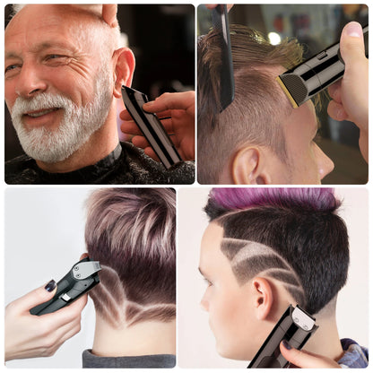 Hatteker Professional 4-in-1 Hair Clippers Trimmer for Men Hair Cutting Machine Home-appliance Hairdressing Tool Suit for barber