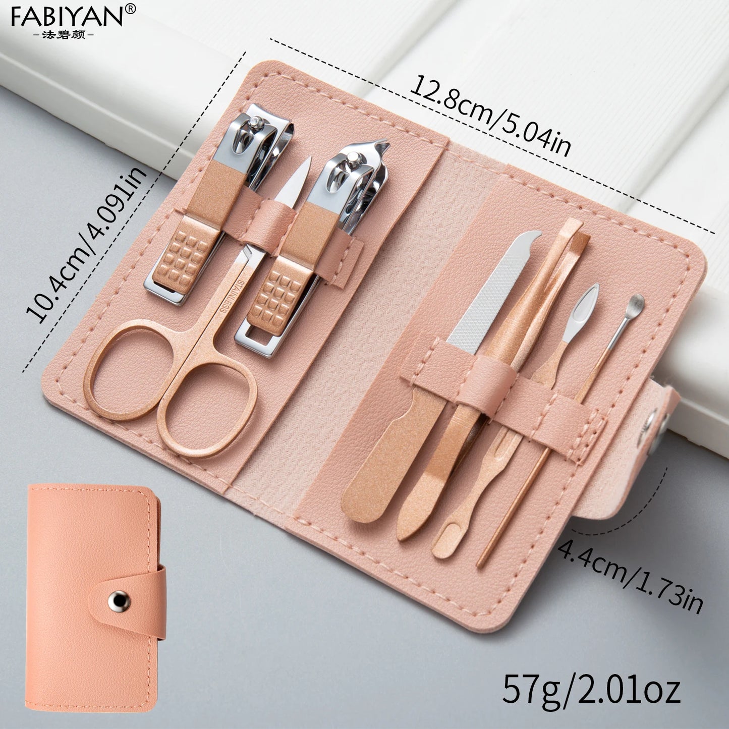 7Pcs Portable Nail Clipper Set Beauty Nail Trimmer Ear Peeling Knife Manicure Set Personal Care Pedicure Tools Eyebrow Scissors